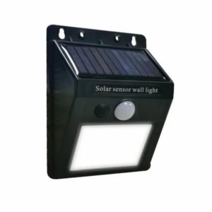 פנס סולארי 2W שחור+חיישן אור קר